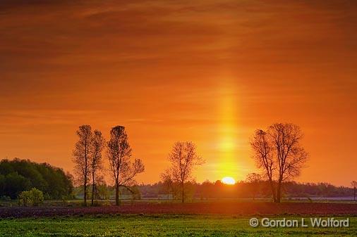 Yellow Sunrise Pillar_49025-6v2.jpg - Photographed near Carleton Place, Ontario, Canada.